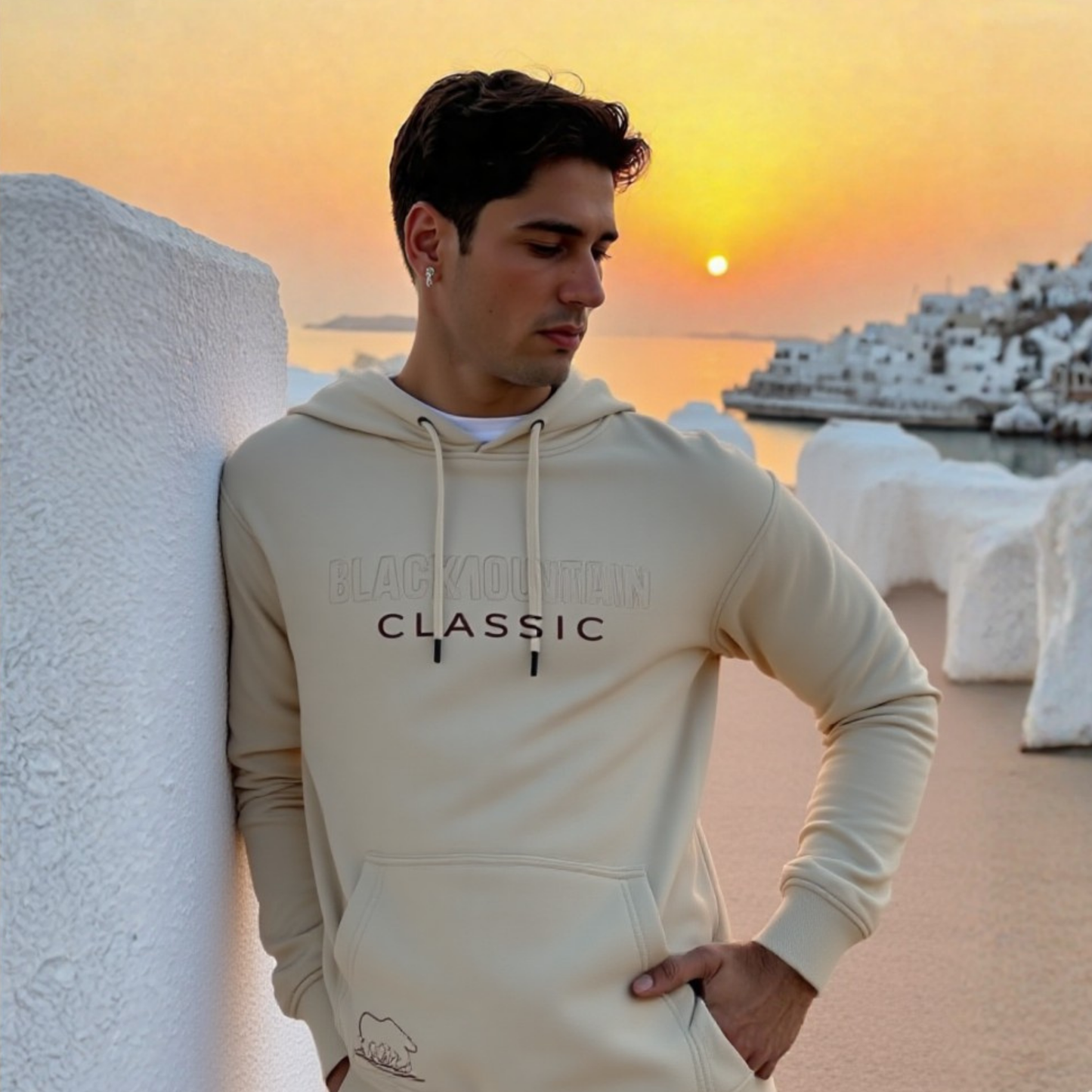 Buzo hombre casual unicolor BMH2582-4 BEIGE