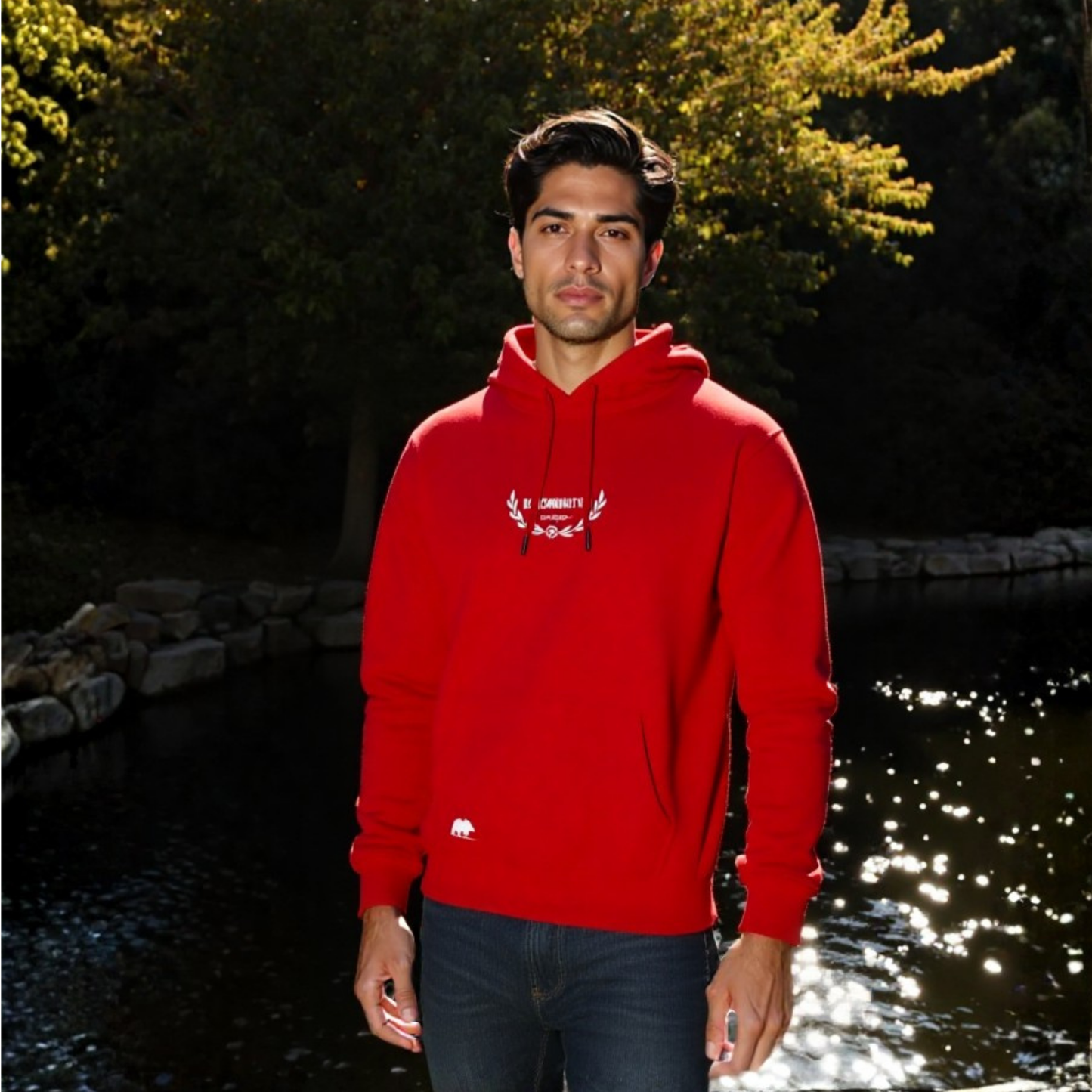 Buzo hombre casual unicolor BMH2582-5 ROJO