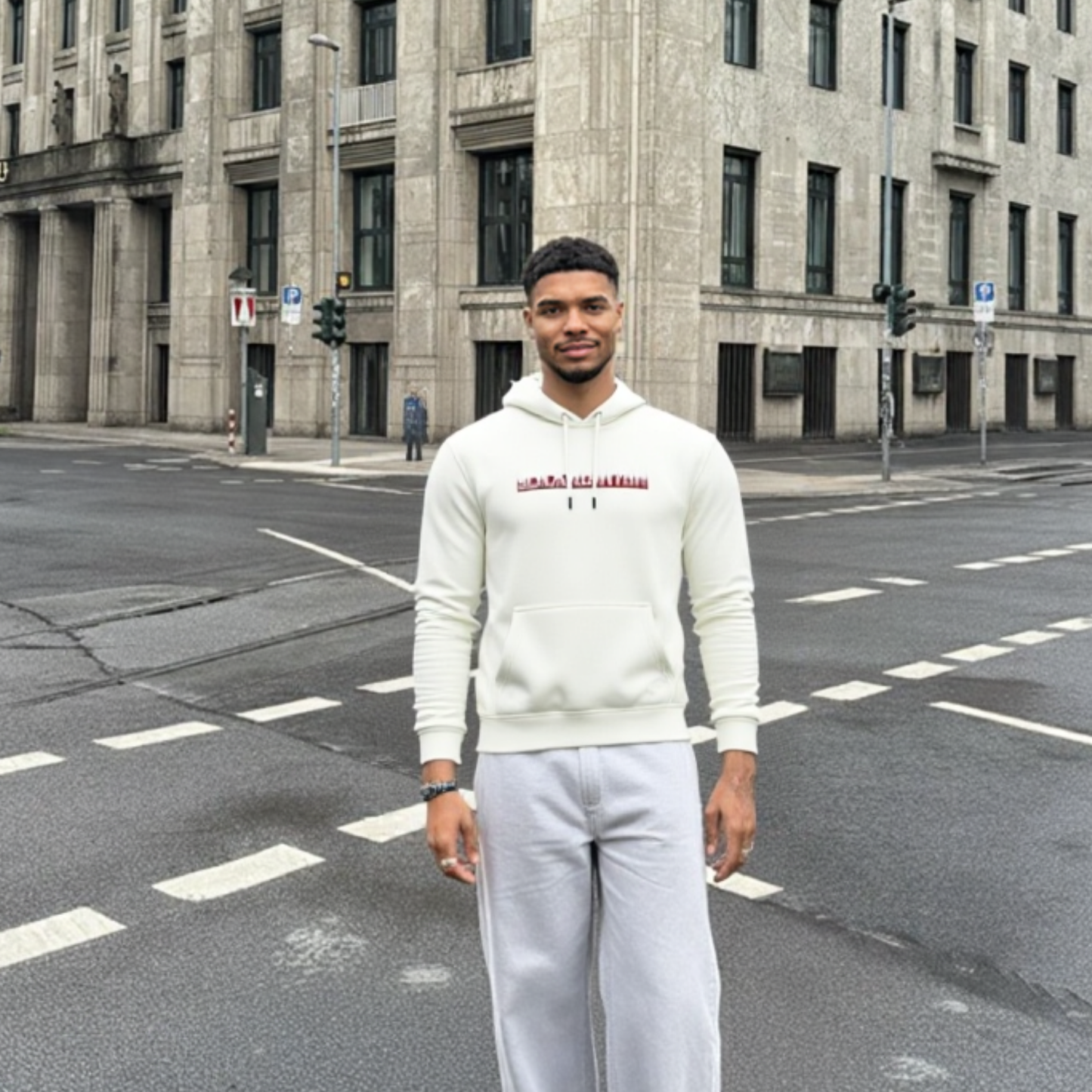 Buzo hombre casual unicolor BMH2582-6 BLANCO