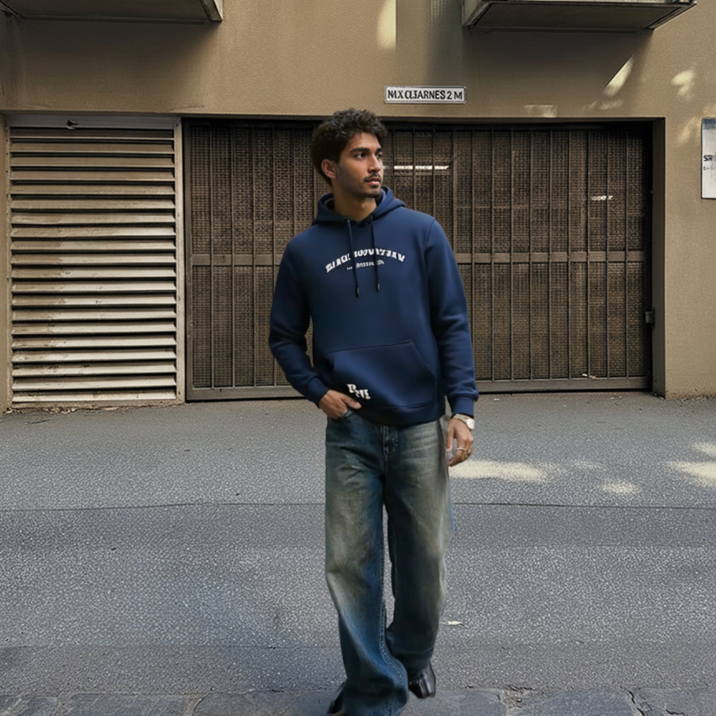 Buzo hombre casual unicolor BMH2582-7 AZUL