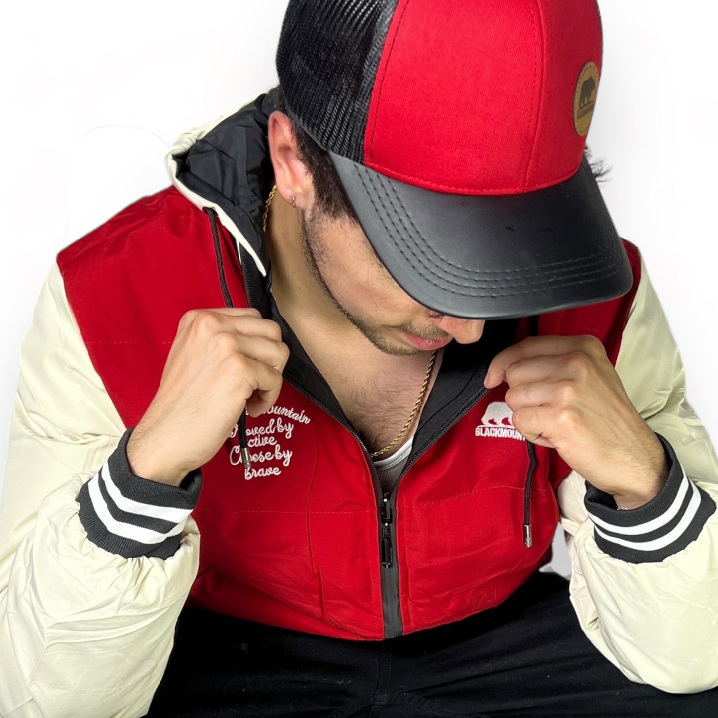 Chaqueta Unisex BMH232316-ROJO/BEIGE 40% OFF