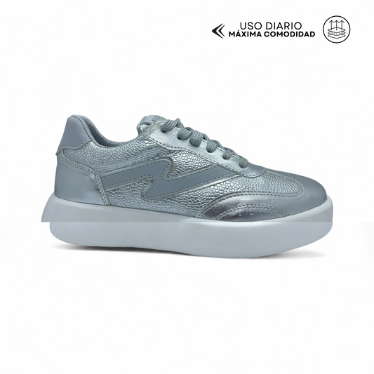 Calzado Casual Dama BMD24905-PLATEADO 10% OFF