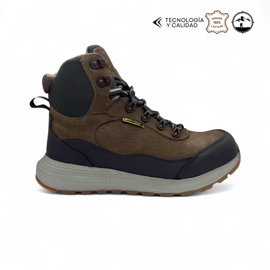 Botas Hombre outdoor 100% CUERO BMH2477378-CASTAÑO 30% OFF