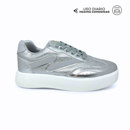 Calzado Casual Dama BMD24905-PLATEADO 10% OFF