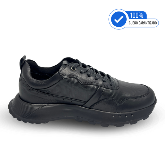 Calzado 100% Cuero Hombre BMAZ39-NEGRO 60% OFF 2X200