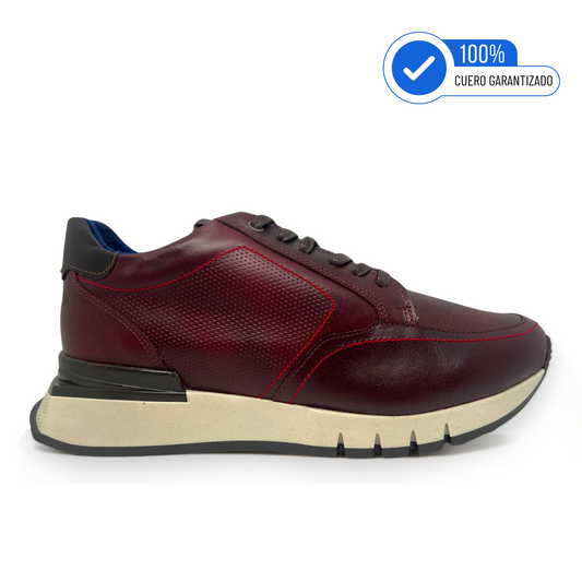 Calzado 100% Cuero Hombre  BMH23751-ROJO 50% OFF