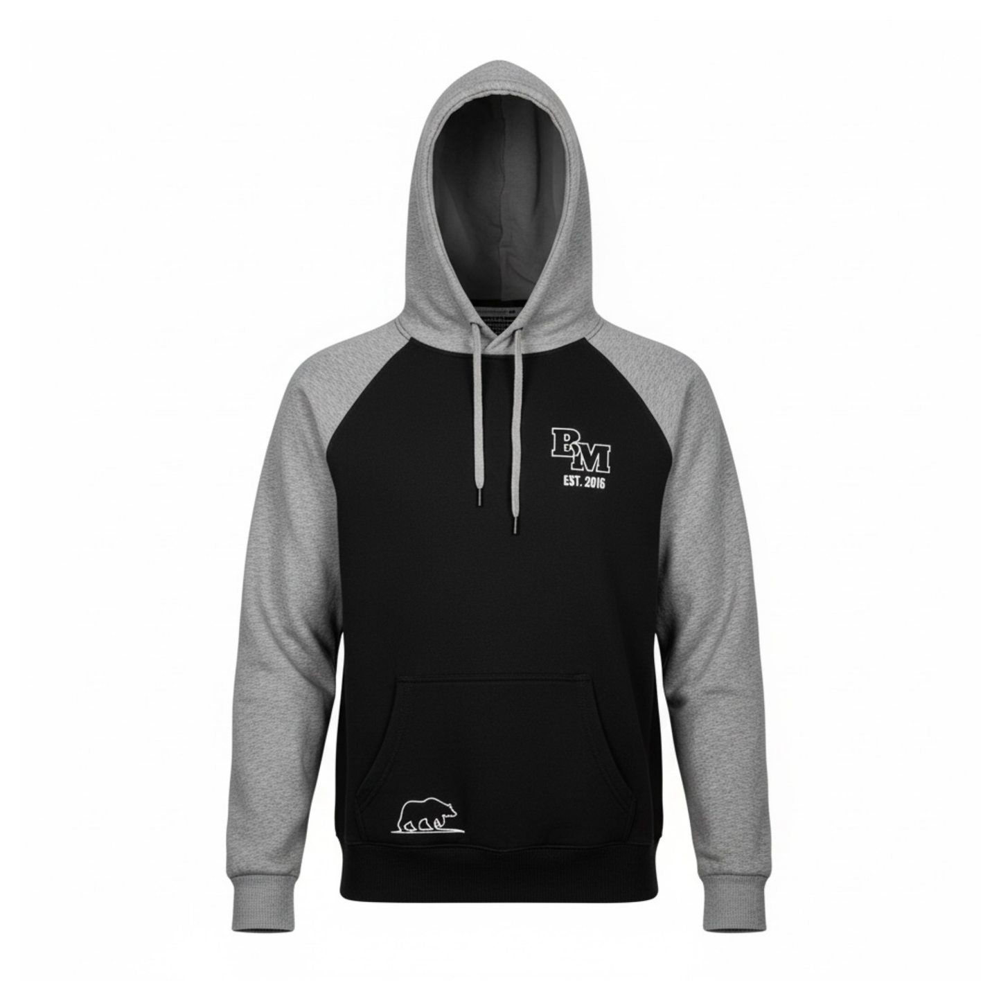 Buzo hombre bicolor BMH2581-1 Gris-negro