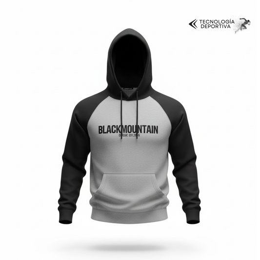 Buzo hombre bicolor BMH2581-2 Negro-gris