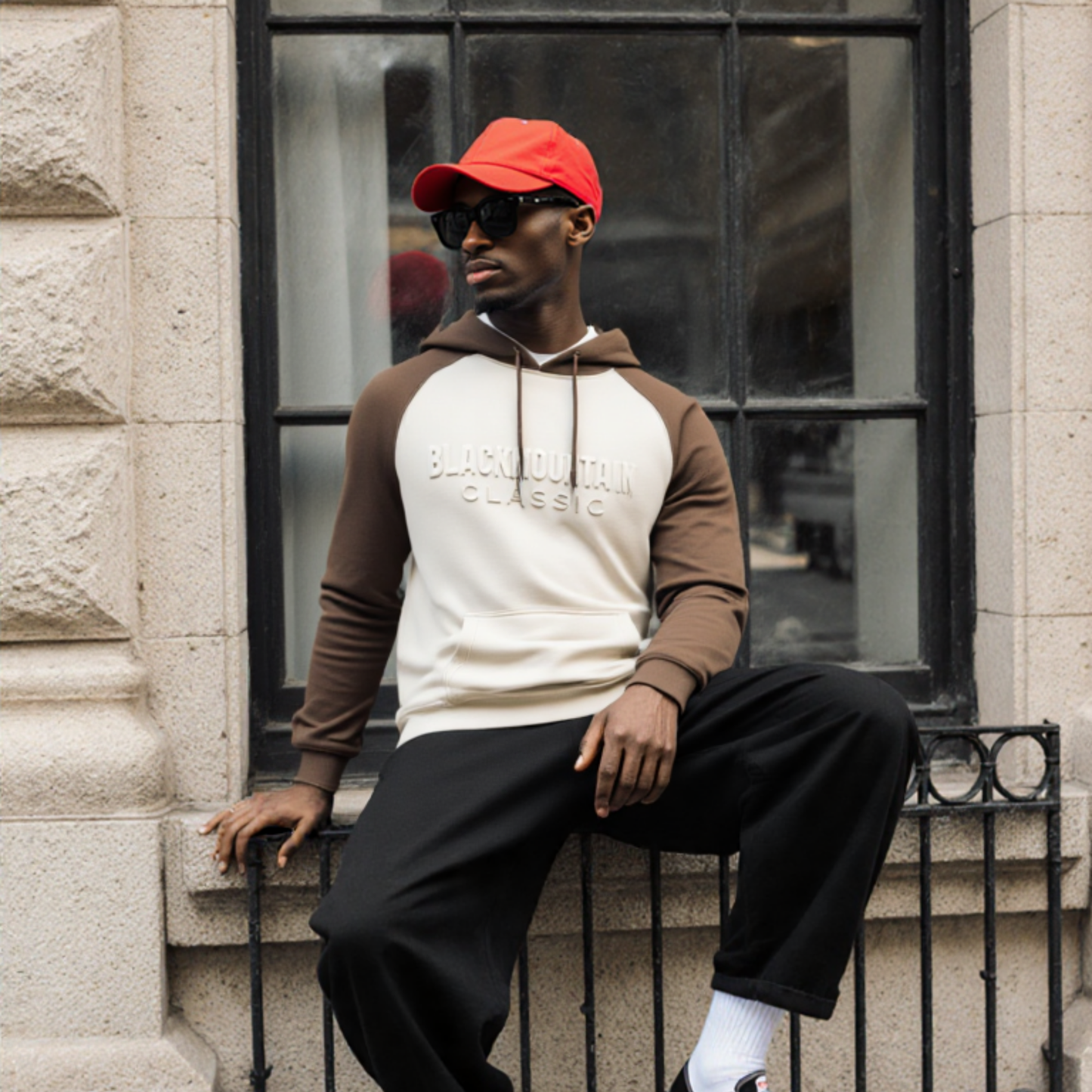 Buzo hombre bicolor BMH2581-5 Cafe-beige