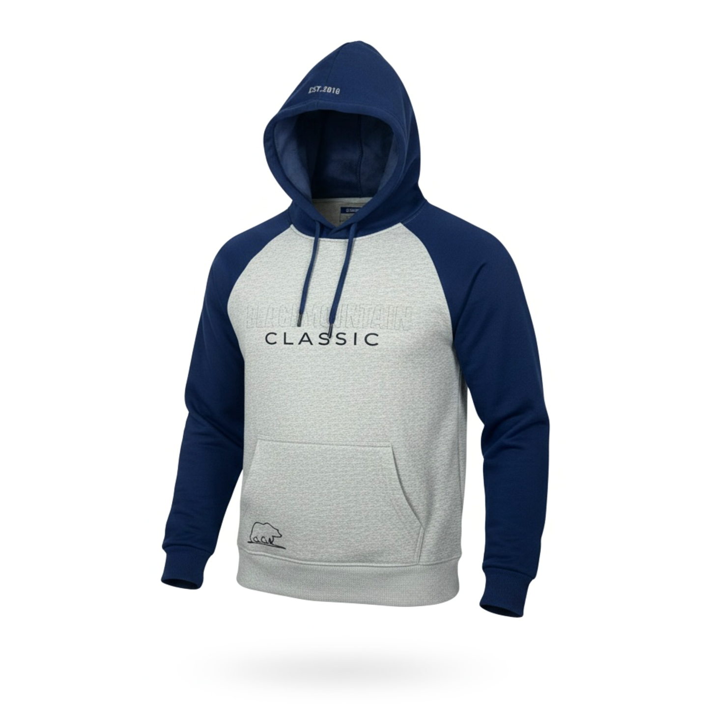 Buzo hombre bicolor BMH2581-7 Azul-gris