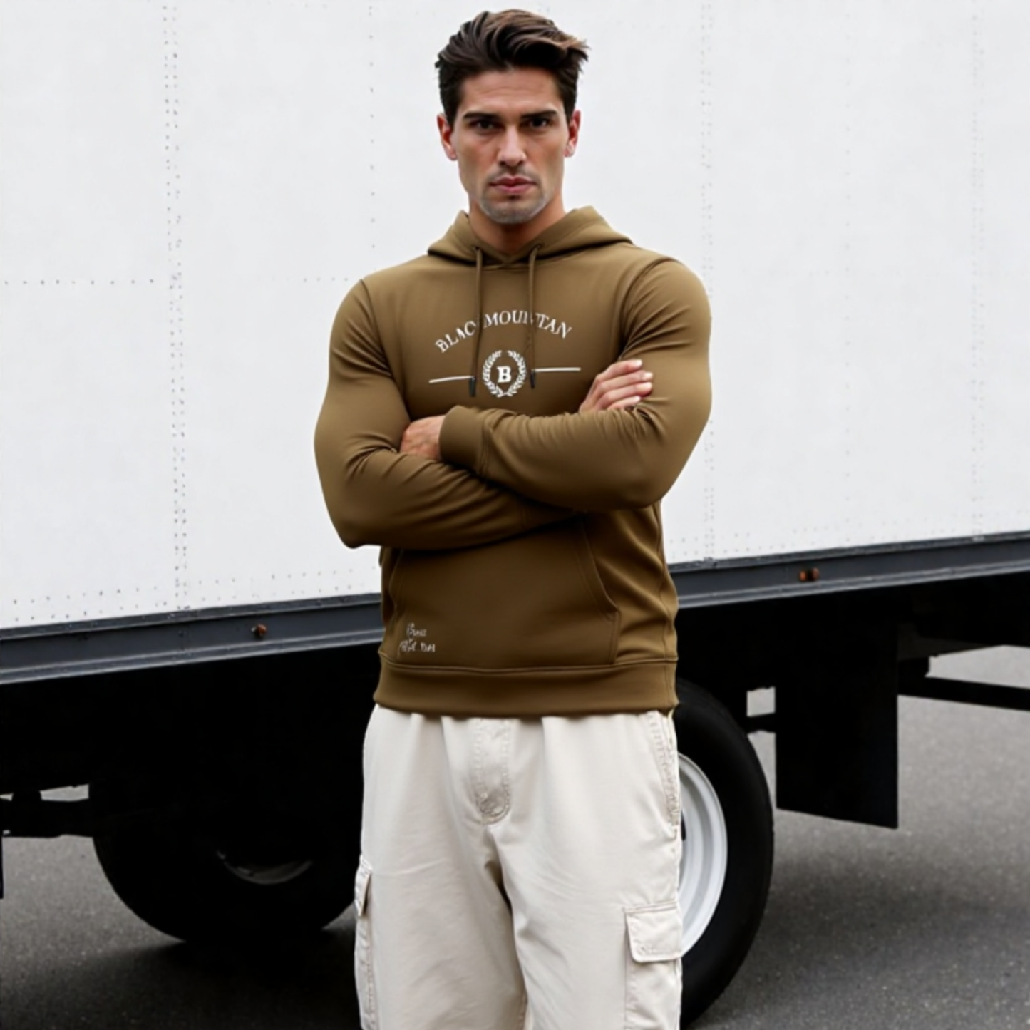 Buzo hombre casual unicolor BMH2582-3 CAFE