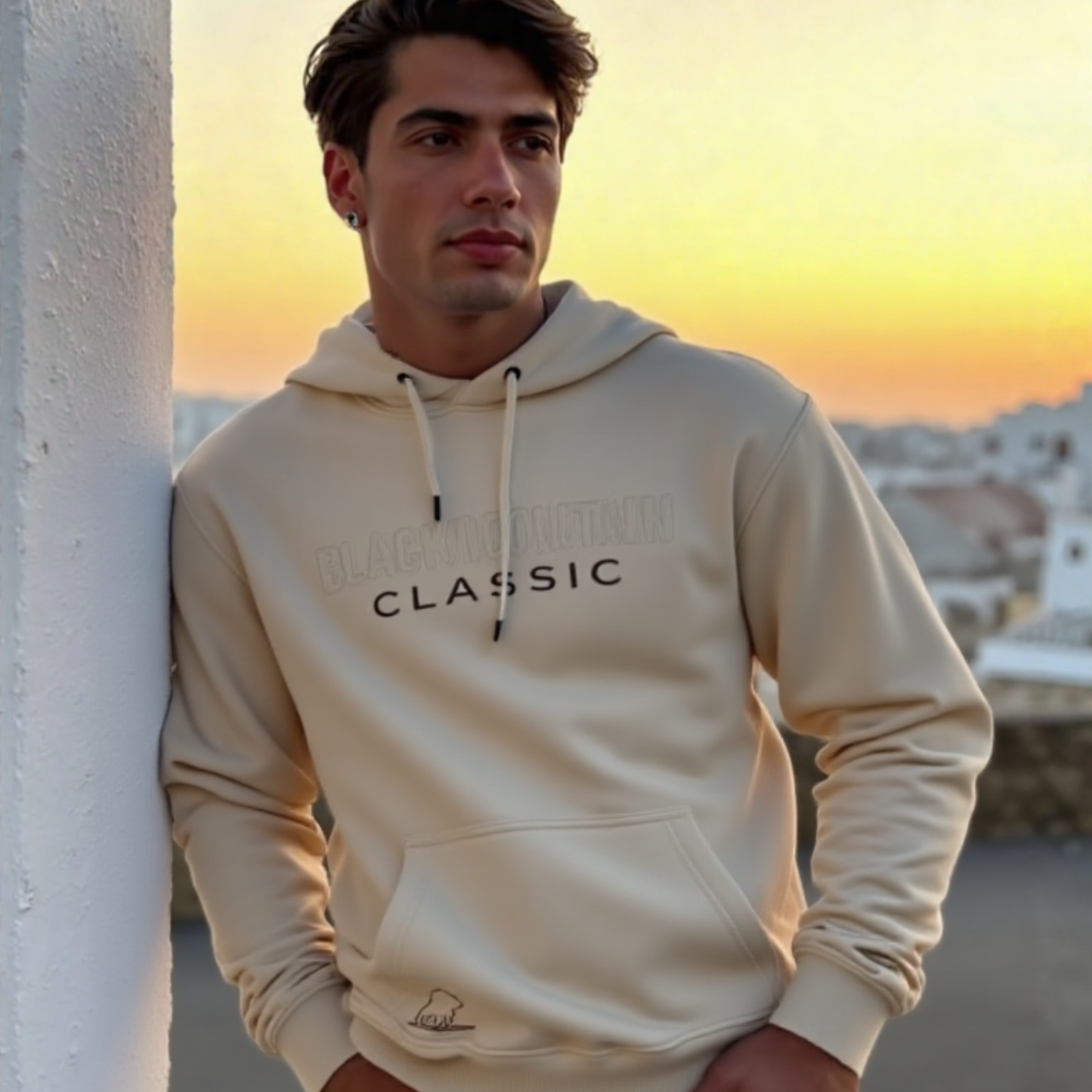 Buzo hombre casual unicolor BMH2582-4 BEIGE