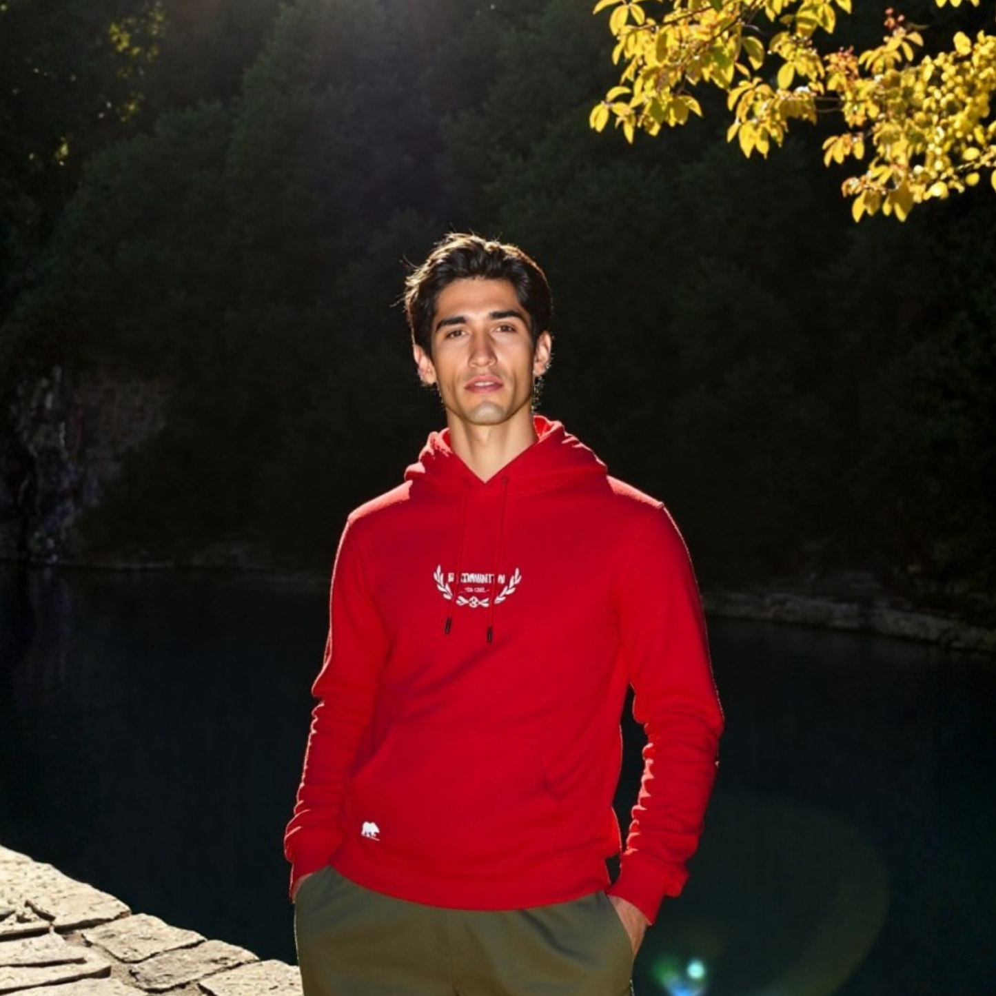 Buzo hombre casual unicolor BMH2582-5 ROJO