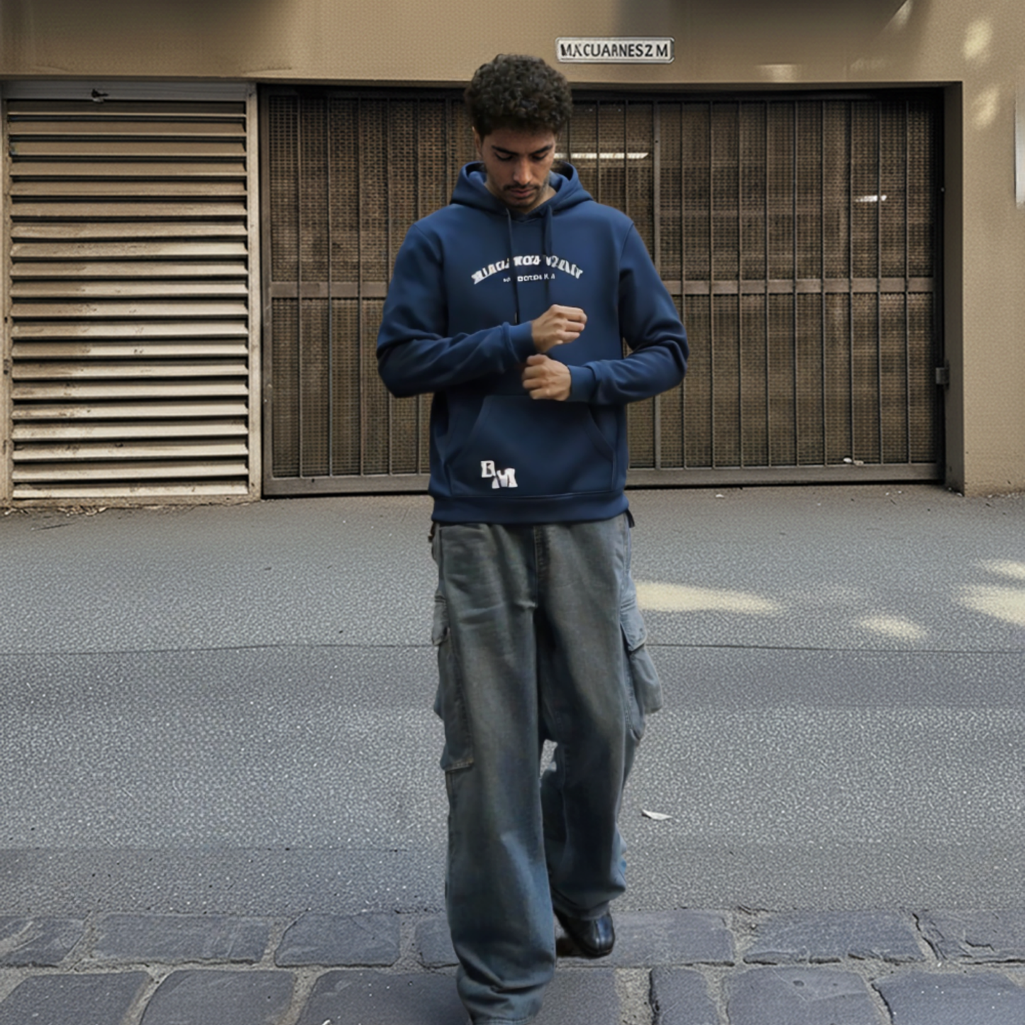 Buzo hombre casual unicolor BMH2582-7 AZUL