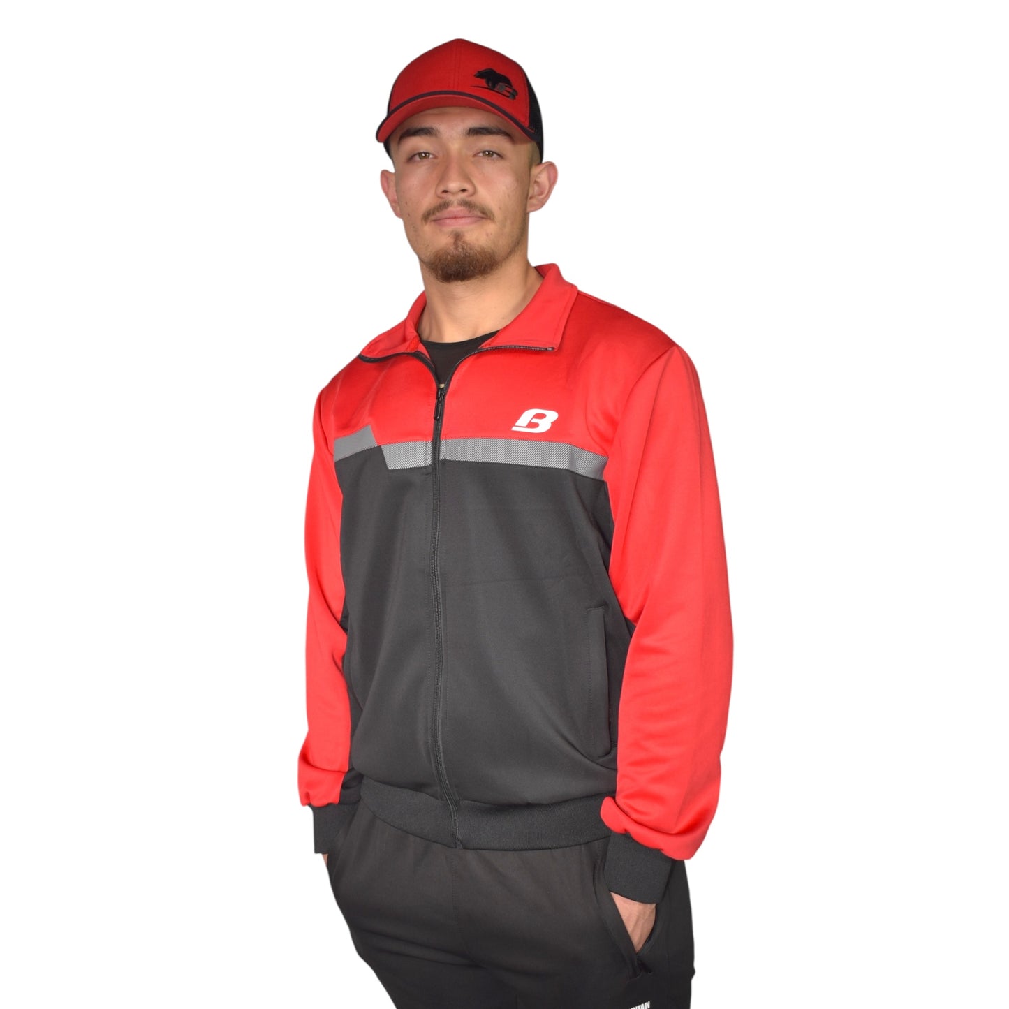 Sudadera Hombre BMU242191 - 1  Rojo negro